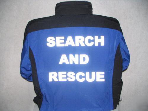 Reflective search and rescue jacket, 3 system, blue, xl