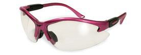 Safety glasses clear lens pink frame womens 12/box lot 
