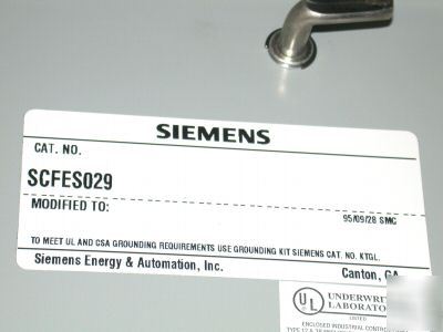 Siemens disconnect w/ magnetic motor starter SCFES029