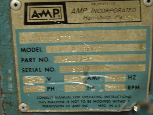 Tyco amp iv ampomator auto wire lead making machine