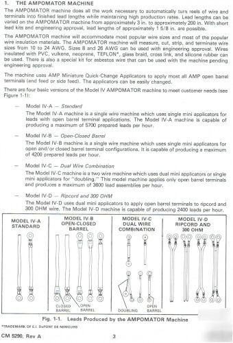 Tyco amp iv ampomator auto wire lead making machine