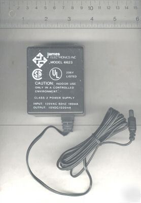 Wall adapters 120VAC input to 15VDC /500MA output(4 pc)