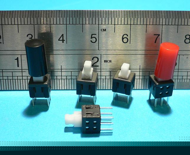 50 on/off lock mini push switch 5.8X5.8MM+plastic caps