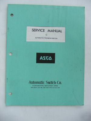 Asco 400 amp automatic transfer switch manual 48300X