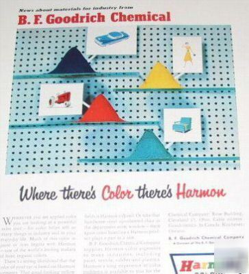 B.f. goodrich chemical-harmon colors paint dyes-1954 ad