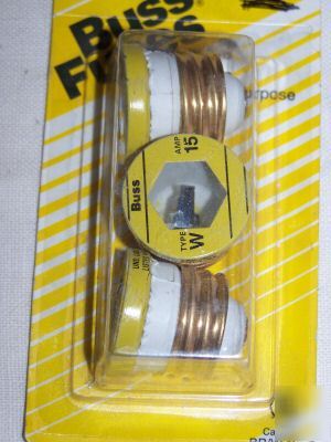 Buss w 15 amp edison base fuse plug