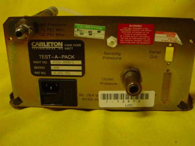 Carleton panel control pressure model ERK30U-1212