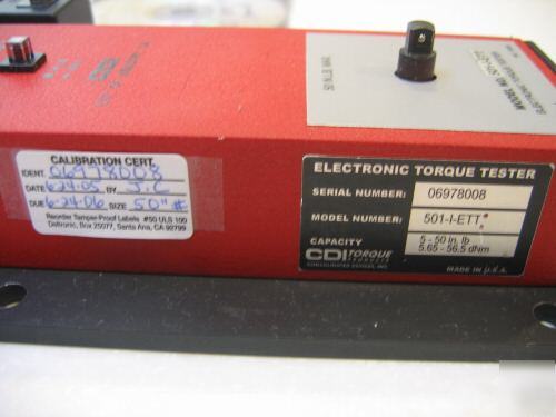 Cdi 501-i-ett torque tester - excellent condition