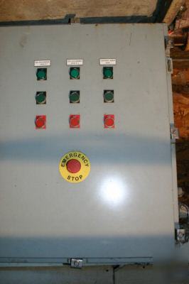 Electrical 3 motor starter control cabinet / panel