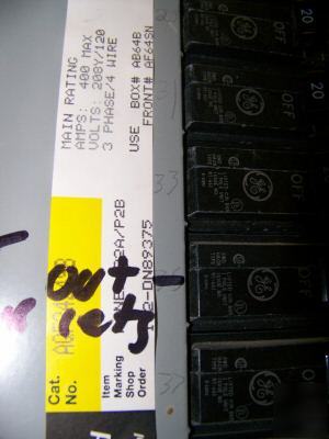 Ge 400AMP main mlo circuit breaker panelboard 208/120