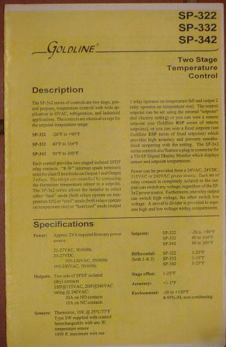 Goldline sp-322 two stage temperature control / tempdsp