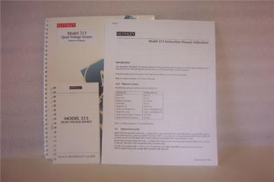 Keithley 213 quad voltage source instruction manual