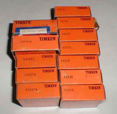 Lot 12 boxes timken tapered bearing cups cones 15245 14