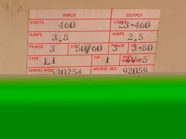 Louis allis transistor inverter drive 1HP 460V 3PH