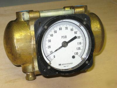 Meriam inst. 0 - 130 psid differential pressure gauge