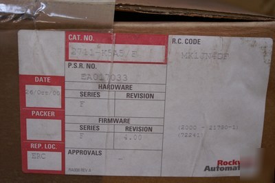 New allen bradley 2711-K5A5/f - pv 550 op interface