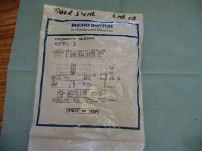 New honeywell / microswitch: 40FR1-3 proximity sensor, <