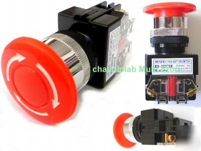 New hq emergency stop push button switch 250V 6A #2802