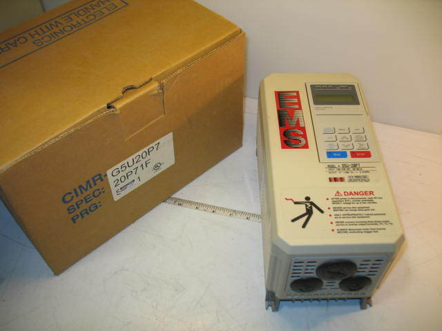 Yaskawa ems 1/1.5 hp frequency drive cimr-G5U20P7