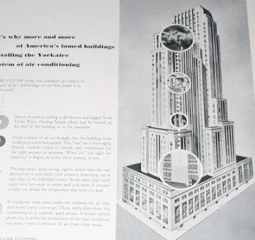 York yorkaire air conditioning- hvac bldgs -2 1950 ads