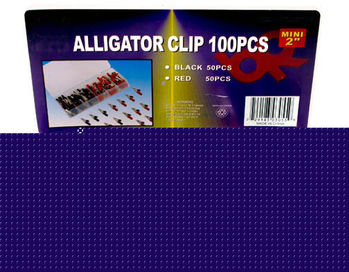100 alligator clip electrical connector assortment set