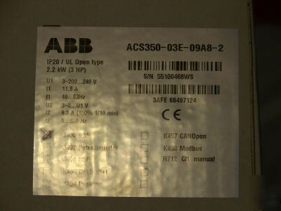 Abb speed controller/ vfd