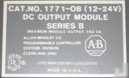 Allen bradley 1771-ob dc output module ser. b (12-24V)