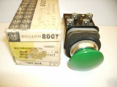 Allen-bradley 800T-D1A push button mushroom head green