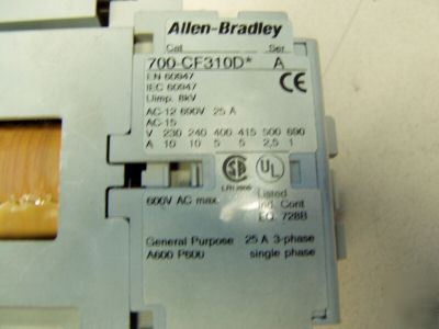 Allen bradley contactor m/n: 700-CF310D*