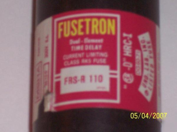 Buss fusetron fuses frs-r-110 fuse tron bussman lot 600