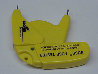 Bussmann battery powered fuse tester
