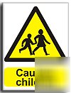 Caution children sign-s. rigid-200X250MM(wa-129-re)