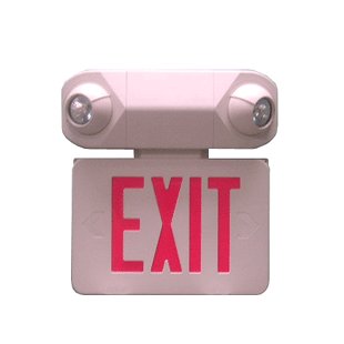 Combo led exit sign plus emergency lights, E4OAR
