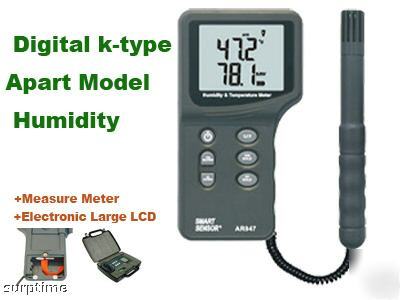 Digital humidity temperature measure meter dual display