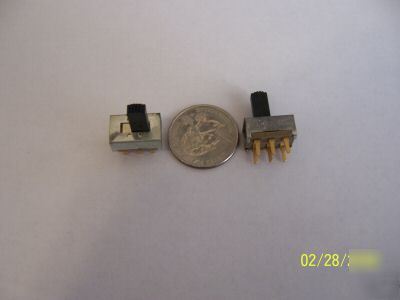 New 25 qty spdt slide switch, mini size, on-off, brand 