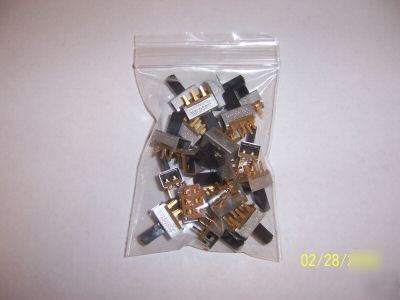 New 25 qty spdt slide switch, mini size, on-off, brand 