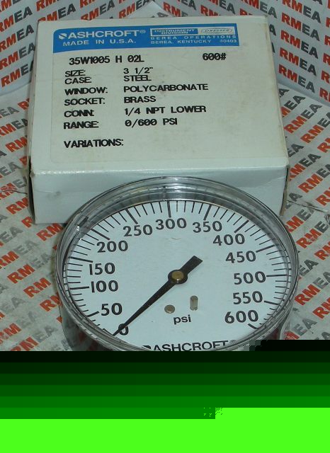 New ashcroft 35W1005 h 02L 3 1/2