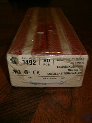 New lot allen bradley 1492-H1RE red terminal block