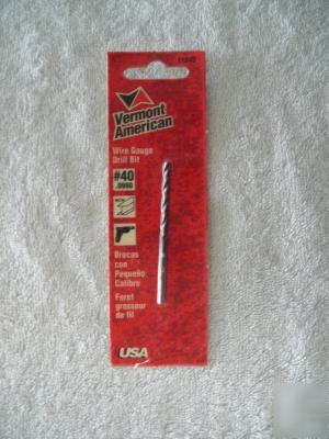 Vermont american wire gauge drill bit #40 11840