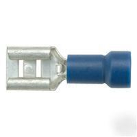 100 x blue 6.3MM female spade crimp connectors