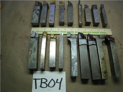 18 pc. machinist lot, lathe tool bits, #TB04