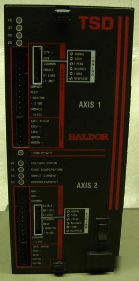 Baldor TSD050052U servo control 2 axis dc 115VAC 