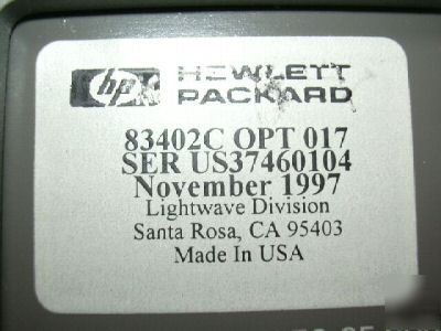Hewlett packard agilent 83402C light wave source