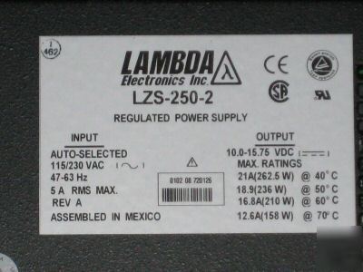Lambda electronics LZS2502 ac/dc rugged switching power