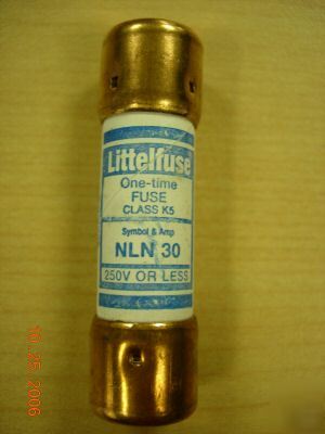 Littlefuse nln-30 fuse 30AMP 250V class K5 one-time non