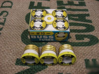 Lot of (3) w 10 buss 10A plug fuses ( )