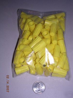 New 100 yellow twist lock wire nuts 22-10 wire 