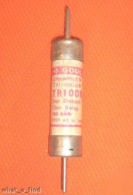 New gould shawmut tr-100-r tri-onic fuse TR100R nnb