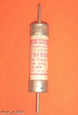 New gould shawmut tr-100-r tri-onic fuse TR100R nnb