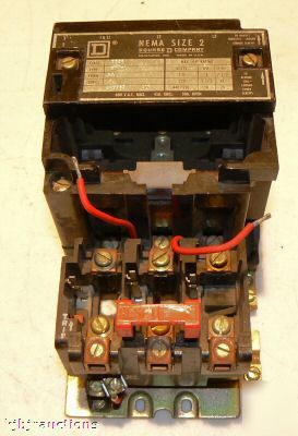 Square d nema 2 open type 8536 motor starter